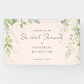 Blush Cascading Foliage Vrijgezellenfeest Welkom Spandoek (Horizontaal)
