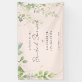 Blush Cascading Foliage Vrijgezellenfeest Welkom Spandoek (Verticaal)