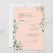 Blush Cascading Greenery Weddenschap Beide ouders  Kaart (Voorkant)