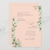 Blush Cascading Greenery Weddenschap Beide ouders  Kaart (Voorkant / Achterkant)