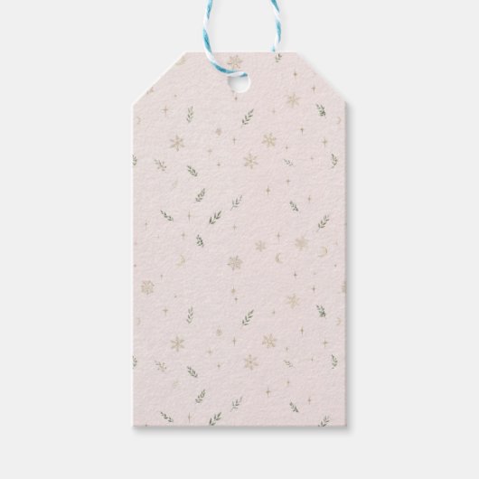 Blush Celestial Kerstcadeautags Cadeaulabel (Voorkant)