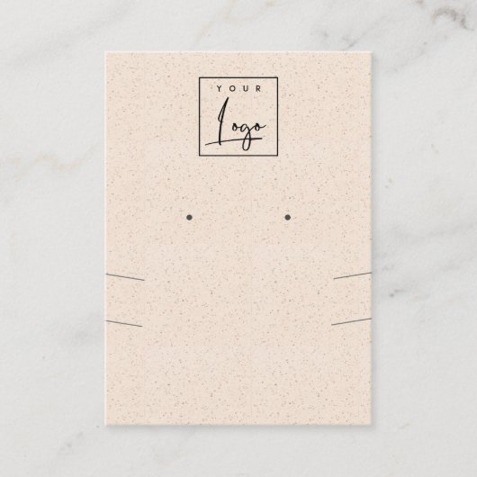 Blush Ceramic Earing Ketting Display Visitekaartje (Voorkant)