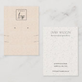 Blush Ceramic Earing Ketting Display Visitekaartje (Voorkant / Achterkant)