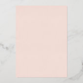 Blush Champagne Bruiloftsfeest Folie Uitnodiging (Achterkant)