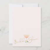 Blush Champagne Brunch Bubble Vrijgezellenfeest Kaart (Achterkant)