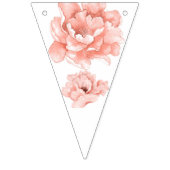 Blush & Champagne Floral Design Bunting Flag Vlaggetjes (Tweede vlag)