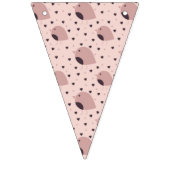 Blush & Champagne Floral Design Bunting Flag Vlaggetjes (Eerste vlag)