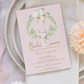 Blush Champagne Pink | Cute Modern Vrijgezellenfee Kaart