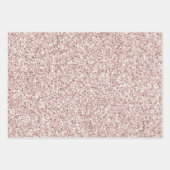 Blush Champagne Pink Glitter Glam Stripes       Inpakpapier Vel (Voorkant 3)