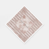 Blush Champagne Pink Glitter Glam Stripes Servet (Hoek)