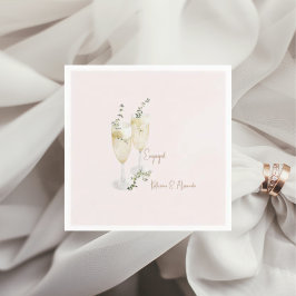 Blush Champagne Toast Verlovingsfeest Servet