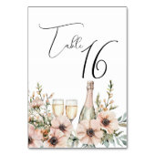 Blush Champagne & Wildflower Waterverf Kaart (Achterkant)