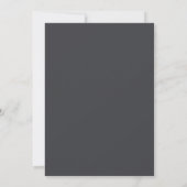 Blush Charcoal Somber Flora Wedding Kaart (Achterkant)