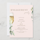 Blush Cheers voor de Amerikaanse Champagne Engagem Kaart (Voorkant)