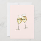 Blush Cheers voor de Amerikaanse Champagne Engagem Kaart (Achterkant)