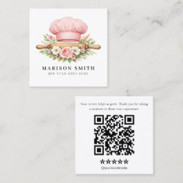 Blush Chef Bakbenodigdheden Vierkante Visitekaartje
