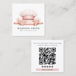 Blush Chef Bakbenodigdheden Vierkante Visitekaartje