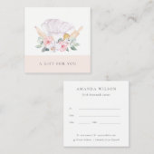 Blush Chef Pet Catering Floral Gift Certificate Vierkante Visitekaartje (Voorkant / Achterkant)