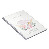 Blush Chef Pet Cookbook Floral Roller Whisk Recipe Notitieboek (Rechterzijde)