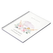Blush Chef Pet Cookbook Floral Roller Whisk Recipe Notitieboek (Linkerzijde)