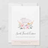 Blush Chef Pet Floral bakkerij Koken Klasse Invite Bedankkaart (Achterkant)
