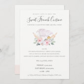 Blush Chef Pet Floral bakkerij Koken Klasse Invite Bedankkaart (Voorkant / Achterkant)