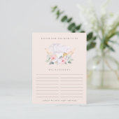 Blush Chef Pet Floral Recipe Request Baby shower Briefkaart (Staand voorkant)