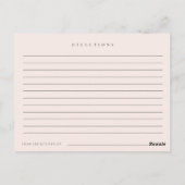 Blush Chef Pet Floral Recipe Request Baby shower Briefkaart (Achterkant)