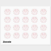 Blush Cherry Baby Shower Bedankt Sticker (Vel)