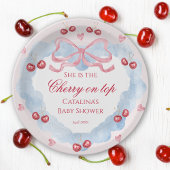 Blush Cherry Kiss Baby shower Papier Bord