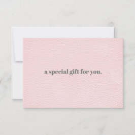 Blush Chic | Plain Elegant Leather Kijk Gift Kaart