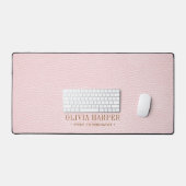 Blush Chique Elegant FAKE Leather PROFESSIONAL Bureaumat (Keyboard & Muis)