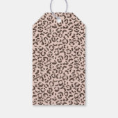 Blush Chocolade Bruine Cream Leopard Glitter Cadeaulabel (Achterkant)