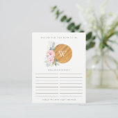 Blush Chopping Board Recipe Request Baby shower Briefkaart (Staand voorkant)