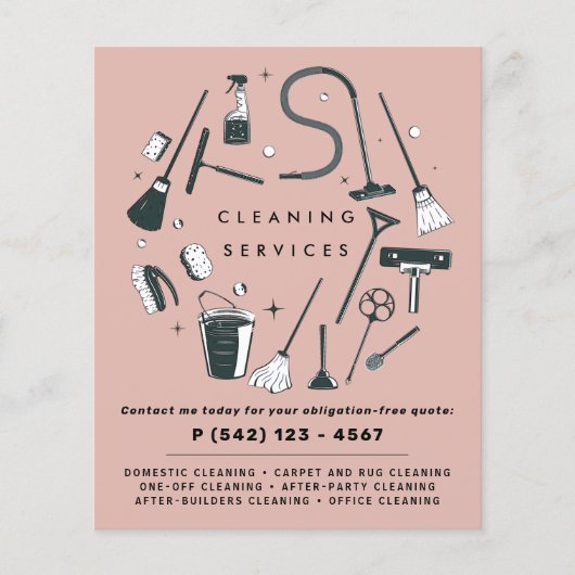 Blush Cleaning Services Flyer (Voorkant)