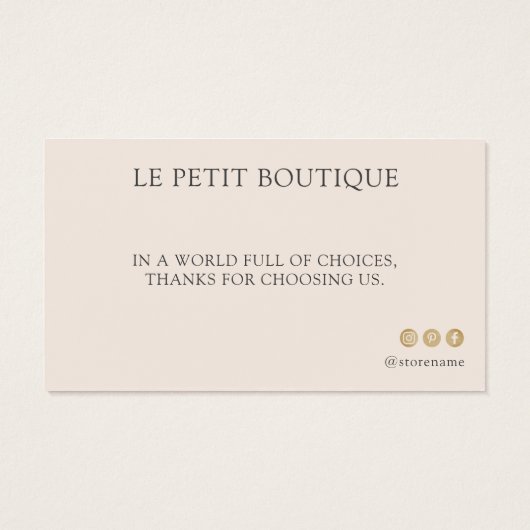 Blush Clothing Care Kaart Editable Instructions (Achterkant)