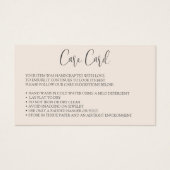 Blush Clothing Care Kaart Editable Instructions (Voorkant)