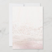 Blush Coastal + Champagne Bubbles Elegant Wedding Kaart (Achterkant)