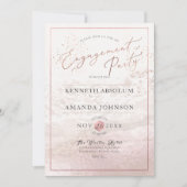 Blush Coastal / Shoreline / Beach Engagement Party Kaart (Voorkant)