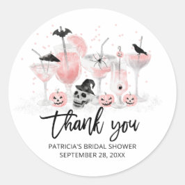 Blush Cocktails Halloween Bruidsfeest Ronde Sticker