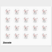 Blush Cocktails Halloween Bruiloftsfeest Ronde Sticker (Vel)