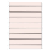 Blush Color Block Minimal Place Card | Tabel 6 Kaart (Achterkant)