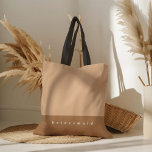 Blush Color Block Personated Tote Bag<br><div class="desc">Aangepaste canvas tas voor kleurenblokken. Personaliseer aan de voorzijde met titels (bijvoorbeeld: Bridesmaid, Maid of Honor, Wedding Party, 40th Birthday Bash, To the Market, Wedding Welcome bag met uw namen en datum op de achterzijde) en naam of namen op de achterzijde. Of verwijder het tekstveld of de tekstvelden om een...</div>