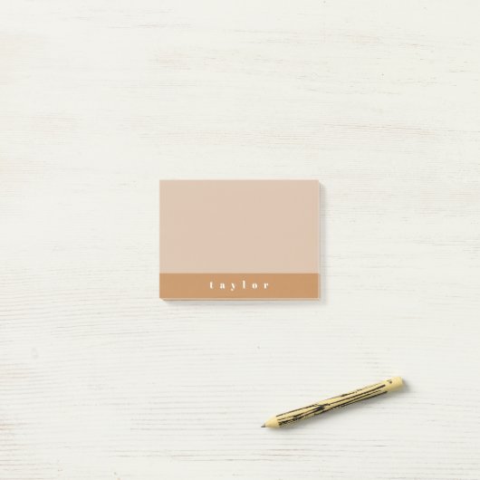 Blush Color Block Post-it® Notes (Op bureau)