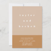 Blush Color Block Weddenschap Save The Date (Voorkant)