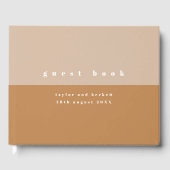 Blush Color Block Wedding Gastenboek (Voorkant)