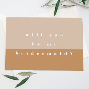 Blush Color Block zal Mijn Bridesmaid zijn Save The Date
