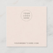 Blush-color Display Kaart Vierkante Visitekaartje (Achterkant)