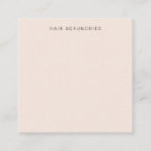 Blush-color Display Kaart Vierkante Visitekaartje (Voorkant)