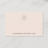 Blush-color Display Kaart Visitekaartje (Achterkant)